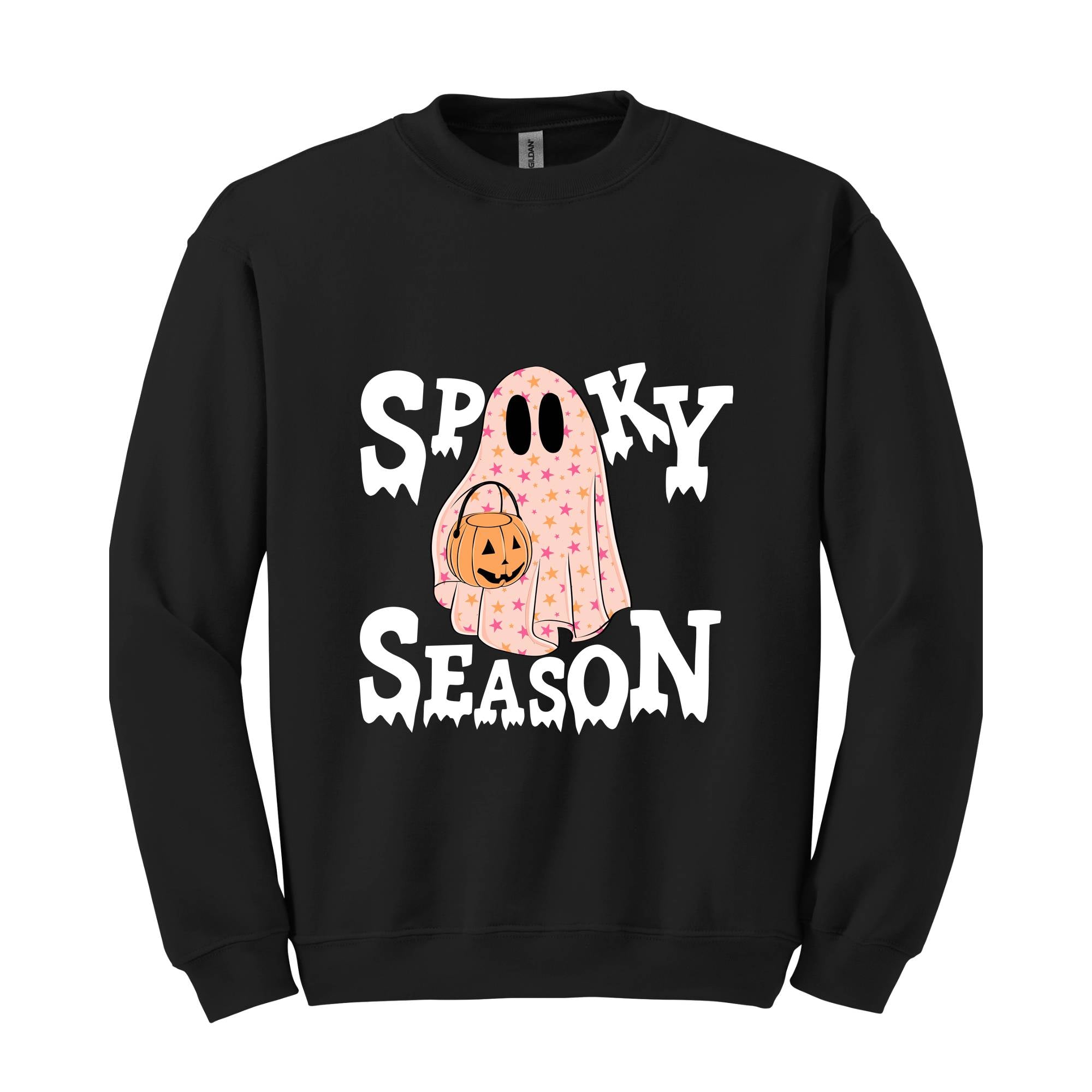 Spooky Season Ghost Sweatshirt, Ghost Sweatshirt, Halloween Favorite, Cute Ghost Sweatshirt, Halloween Gift, Spooky Season Shirt