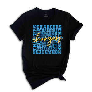 Chargers Shirt, Chargers Mascot Shirt, Mascot Team Shirt, Chargers Sport Shirt, School Spirit Shirt, Chargers Cheer Shirt