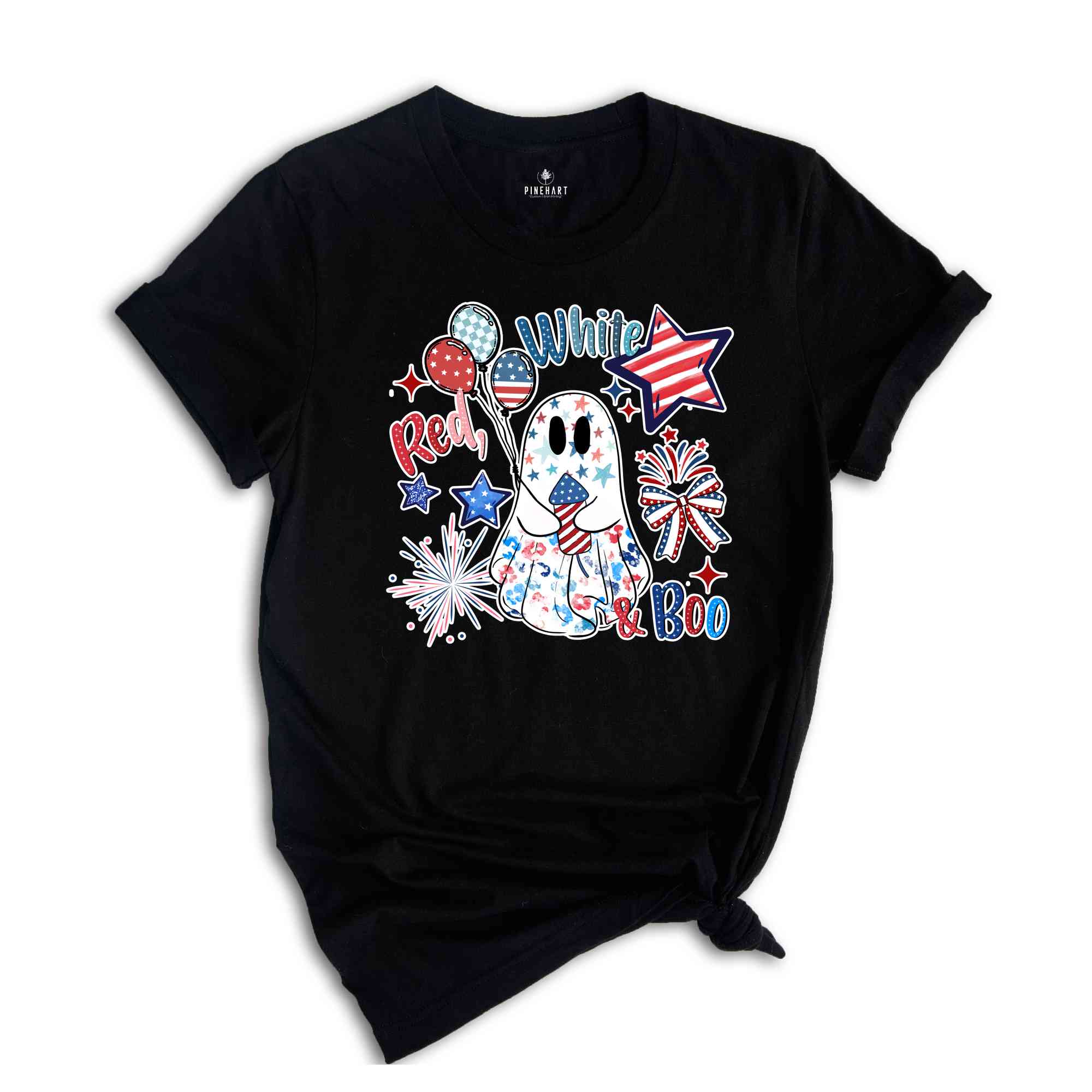 Red White Boo Shirt, Cute 4th Of July Shirt, 4th Of July Shirt, Independence Day Shirt, Patriotic Shirt, USA Shirt, America Shirt, Ghost Tee