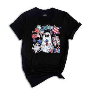 Red White Boo Shirt, Cute 4th Of July Shirt, 4th Of July Shirt, Independence Day Shirt, Patriotic Shirt, USA Shirt, America Shirt, Ghost Tee