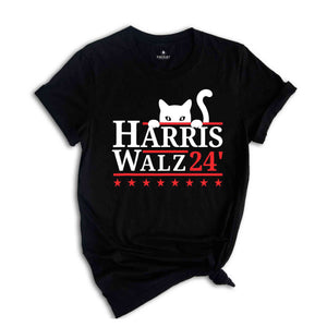 Harris Walz T-Shirt, Childless Cat Lady For Kamala Harris 2024 Tee, Kamala Harris Walz Shirt, Democrat Gifts For Kamala Supporters