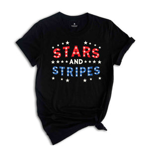 Stars And Stripes 4th Of July Shirt, Independence Day Shirt, Red White and Blue Shirt, Cute USA Flag Shirt