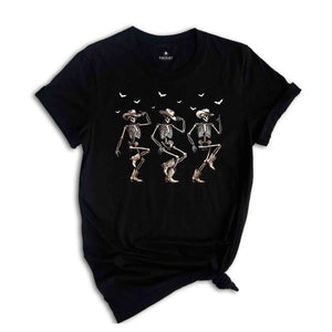 Western Skeletons Shirt, Dancing Skeletons Shirt, Halloween Party Shirt, Halloween Skeleton Shirt, Halloween Gift, Spooky Season Shirt