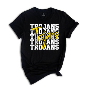 Team Mascot Shirt, Trojans Team Shirt, Trojans Football Shirt, Trojans Fan Shirt, Trojans School Shirt, Trojans School Spirit