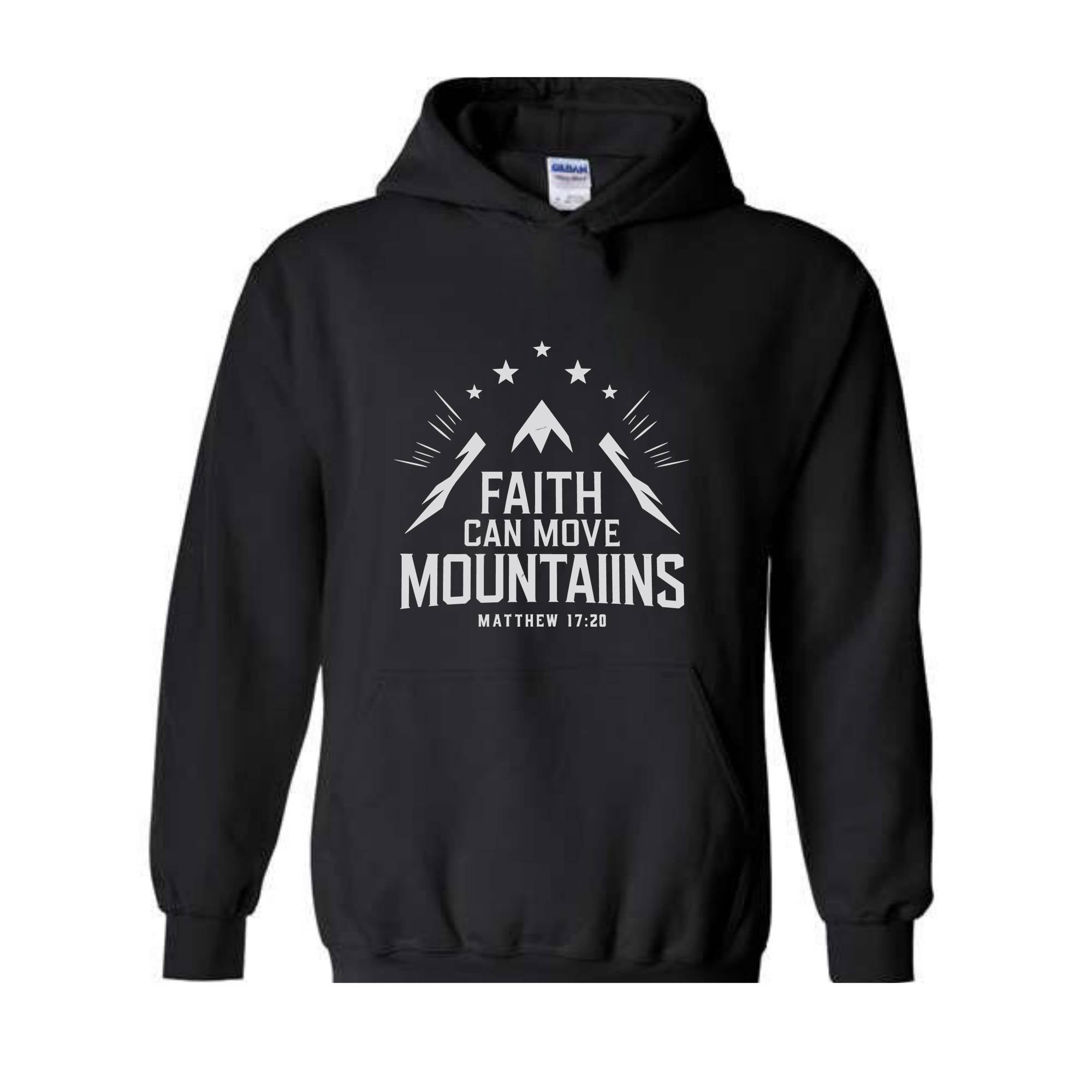 Religious Faith Can Move Mountains Sweatshirt, Faith Hoodie, Bibble Hoodie, Bible Verse Sweatshirt, Christian Sweatshirt, Religious Sweatsh