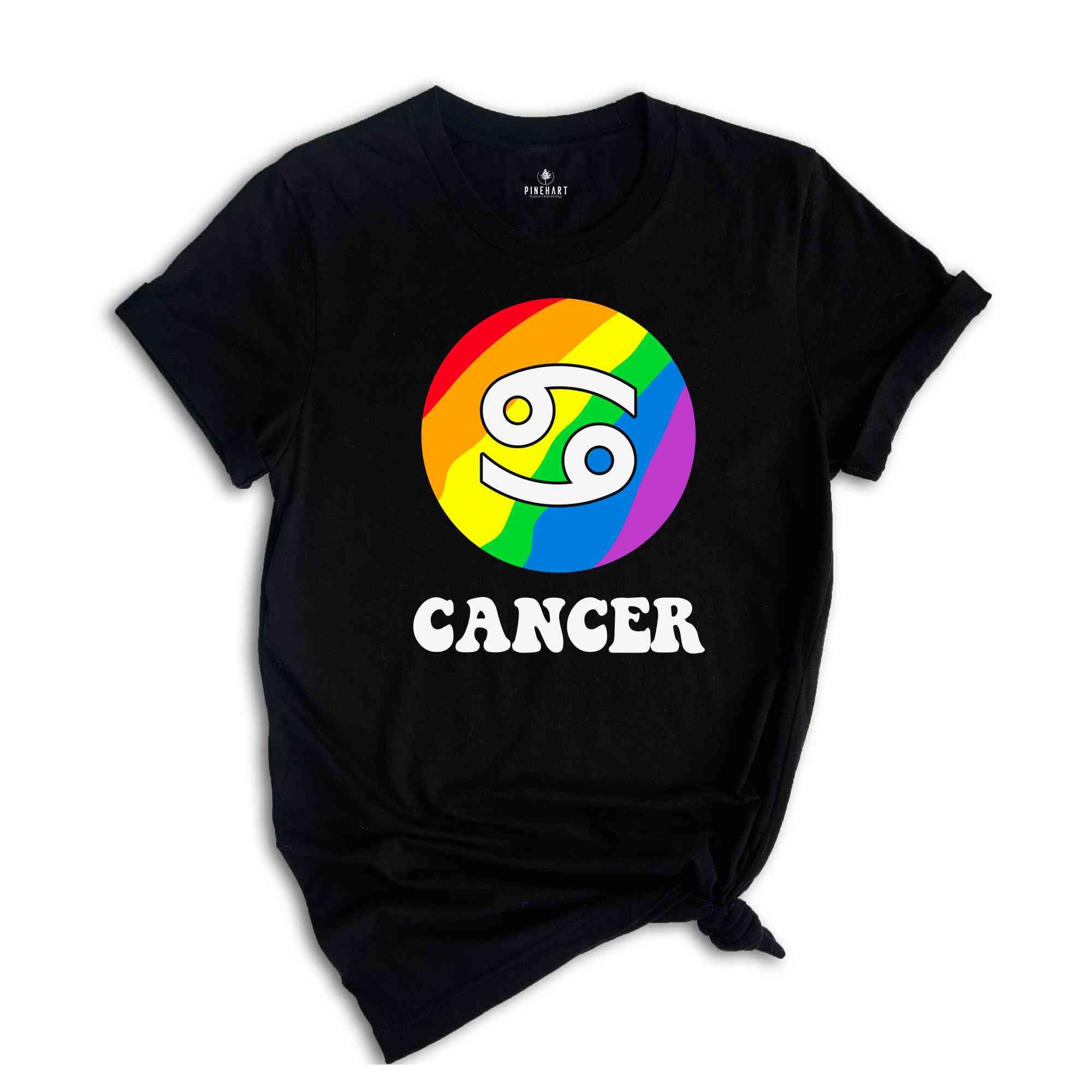 Cancer LGBT Shirt, Zodiac Sign Shirt, Cancer Birthday Shirt, LGBTQ Pride Shirt, Pride Month Shirt, Rainbow Shirt, Zodiac Tshirt