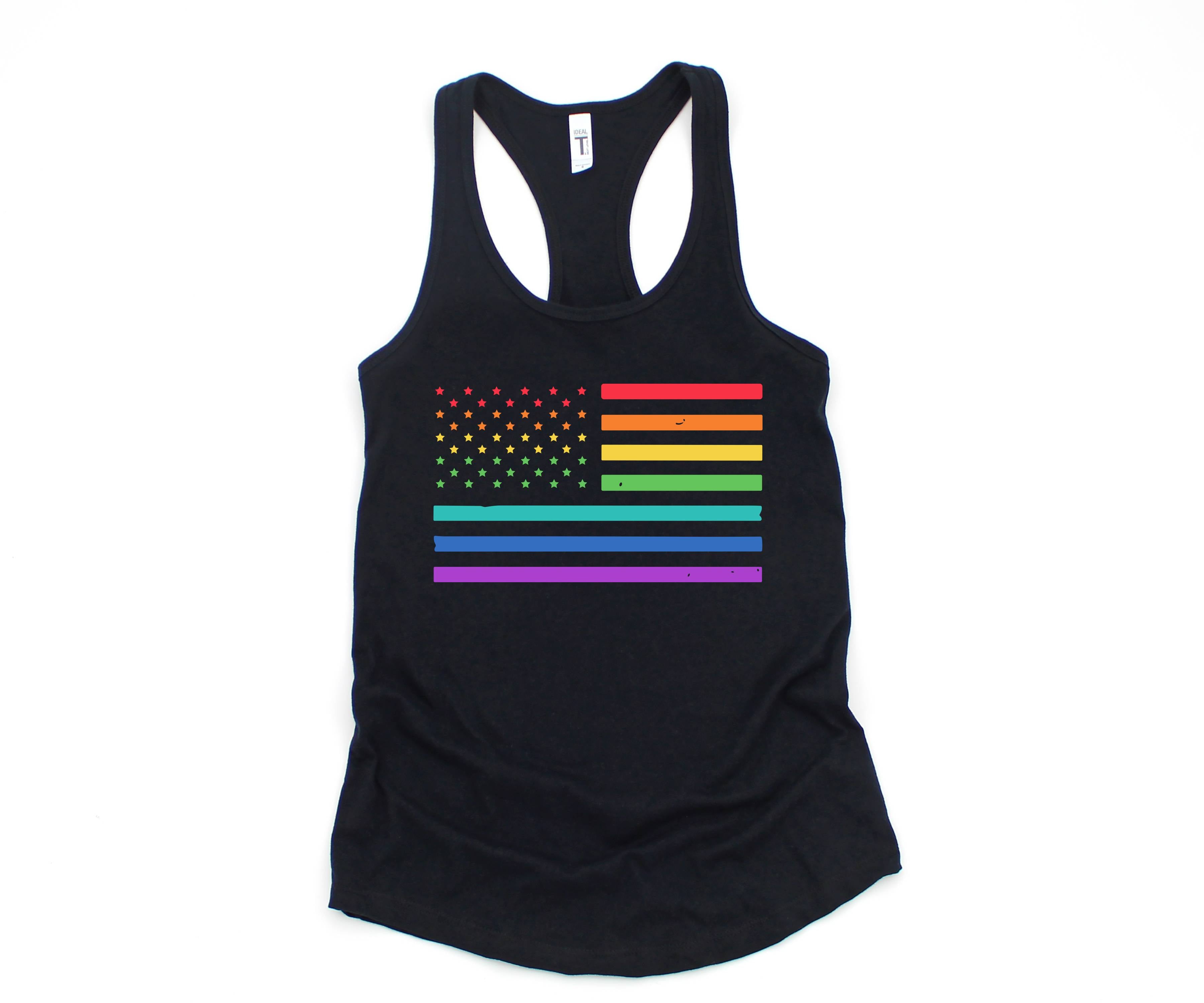 Lesbian Flag Tank Top, USA Flag Tank Top, Love Is Love, Equality Tank Top, Queer Tank Top, Funny Gay Pride , LGBT Pride Gift