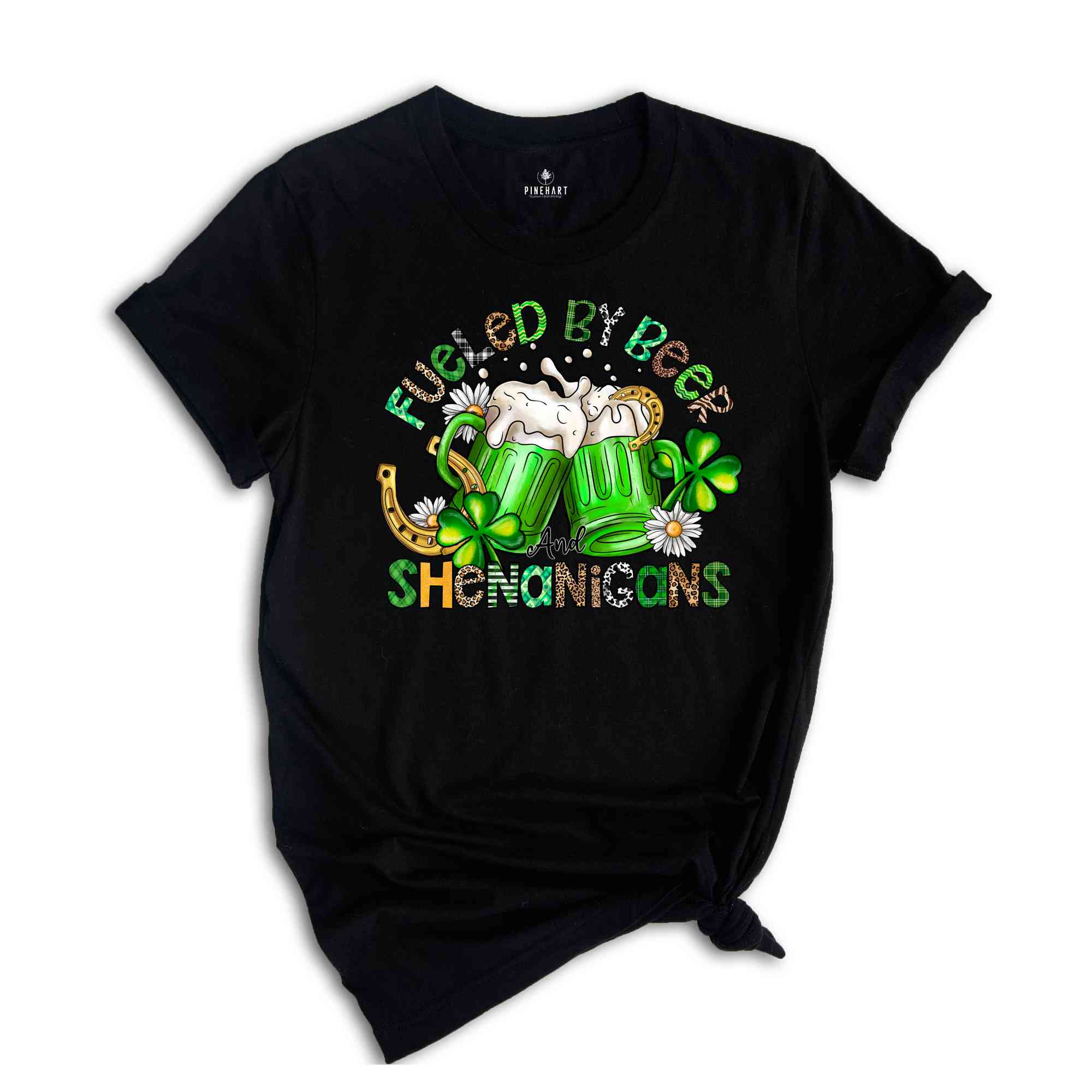 Fueled By Beer And Shenanigans Shirt, St. Patrick's Day Shirt, Feeling Lucky Shirt, Beer Shirt, Shamrock Shirt, Saint Patrick