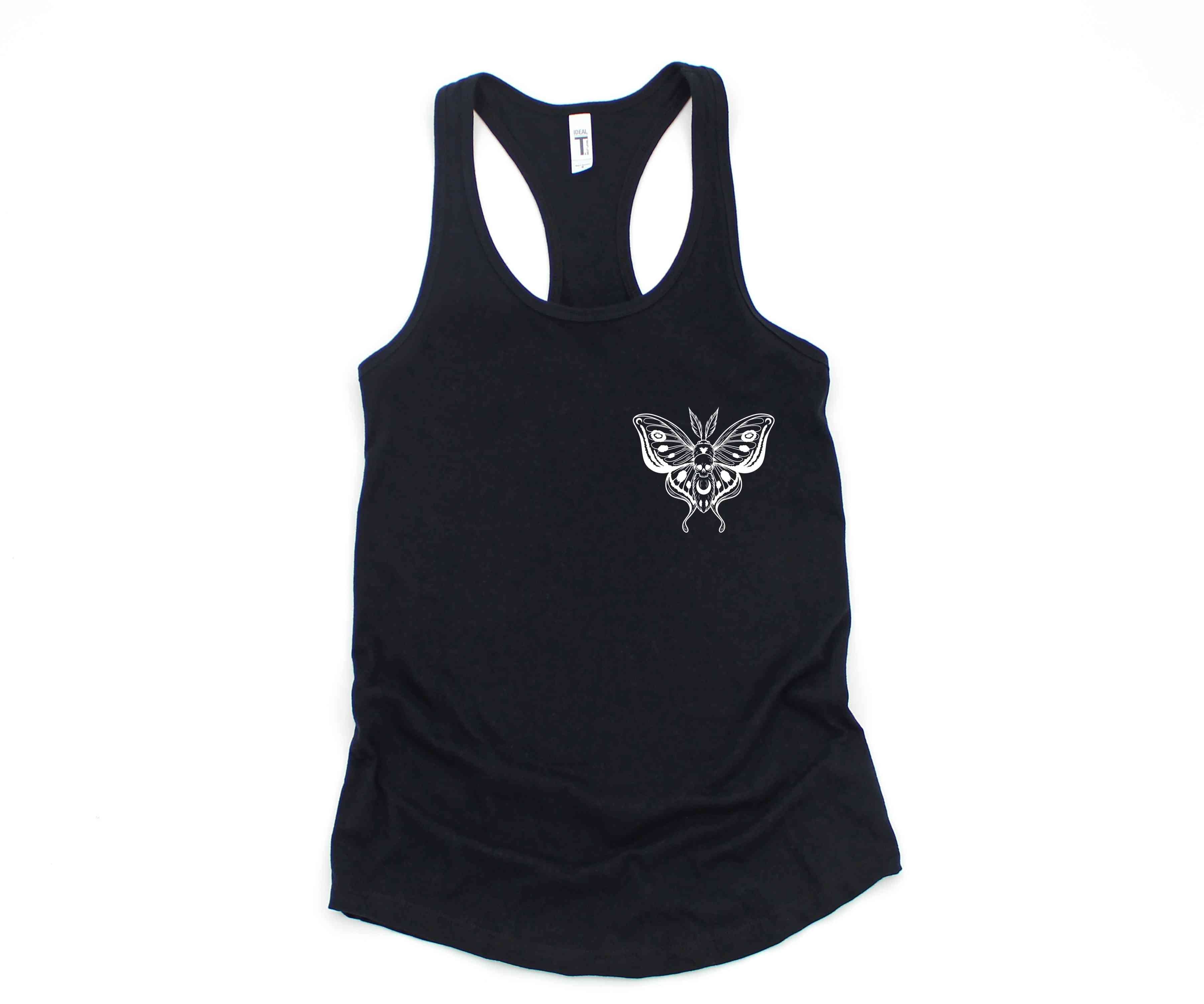 Mystical Death Moth Tank Top, Witchy Moth Tank Top, Witchy Occult Moth Tank Top, Moth Tank Top, Witchy Mystical Moth Tank Top, Death Moth