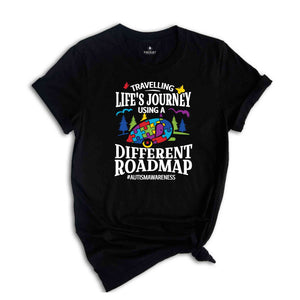 Travelling Life's Journey Using A Different Roadmap Shirt, Autism Awareness Shirt, Autism Pride Shirt, Autism Gift Shirt