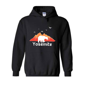 National Park Hoodie, National Park Name Hoodie, Bear Hoodie, Yosemite Hoodie, Mountains Hoodie, Landscape Hoodie