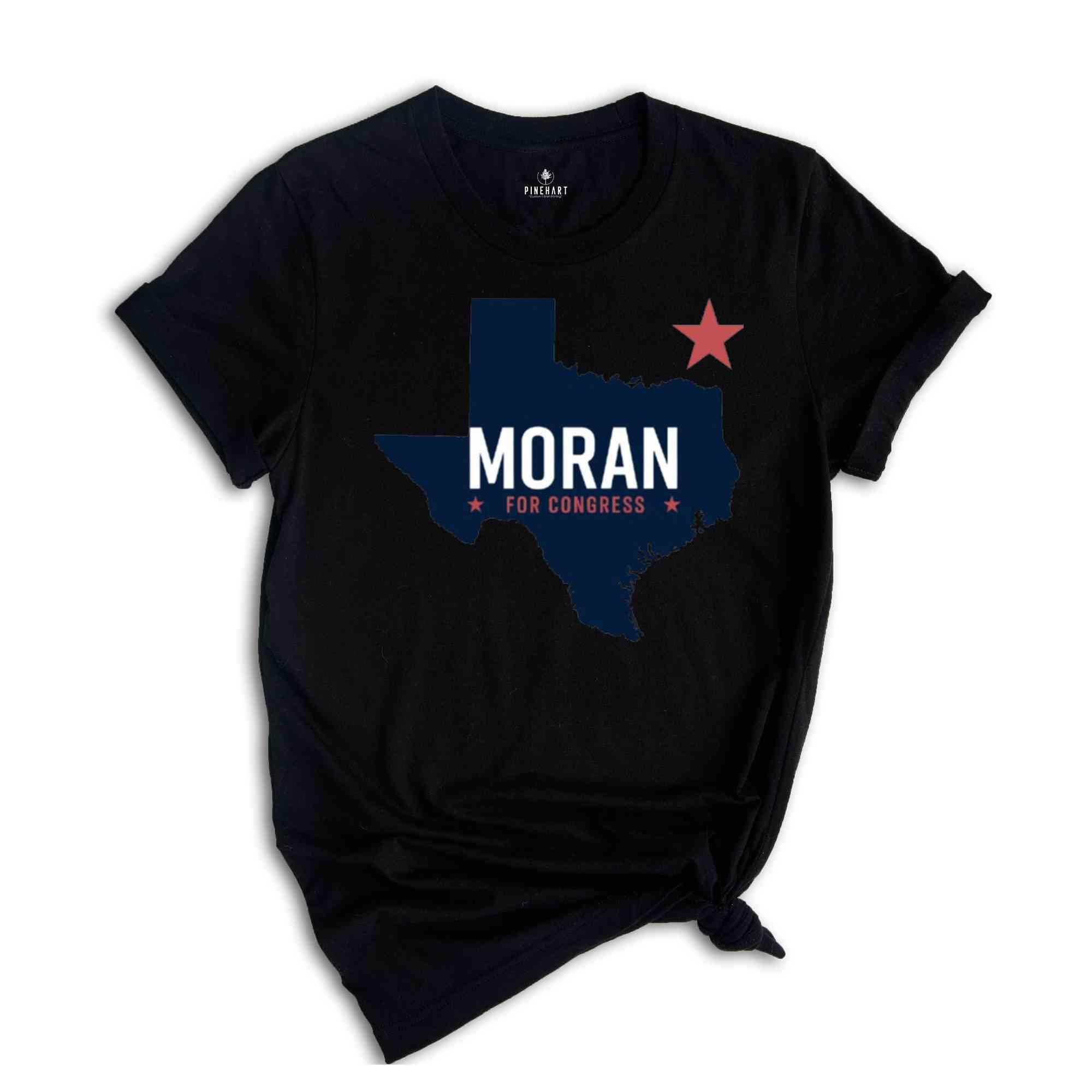 Nathaniel Moran for Congress 2024 November Elections Campaign T-Shirt, Nathaniel Moran for Texas Congressional Elections T-Shirt