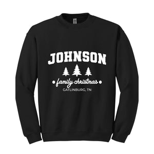 Custom Family Christmas Sweatshirt, Matching Family Christmas Sweatshirt, Personalized Name Christmas Sweatshirt, Christmas Sweatshirt