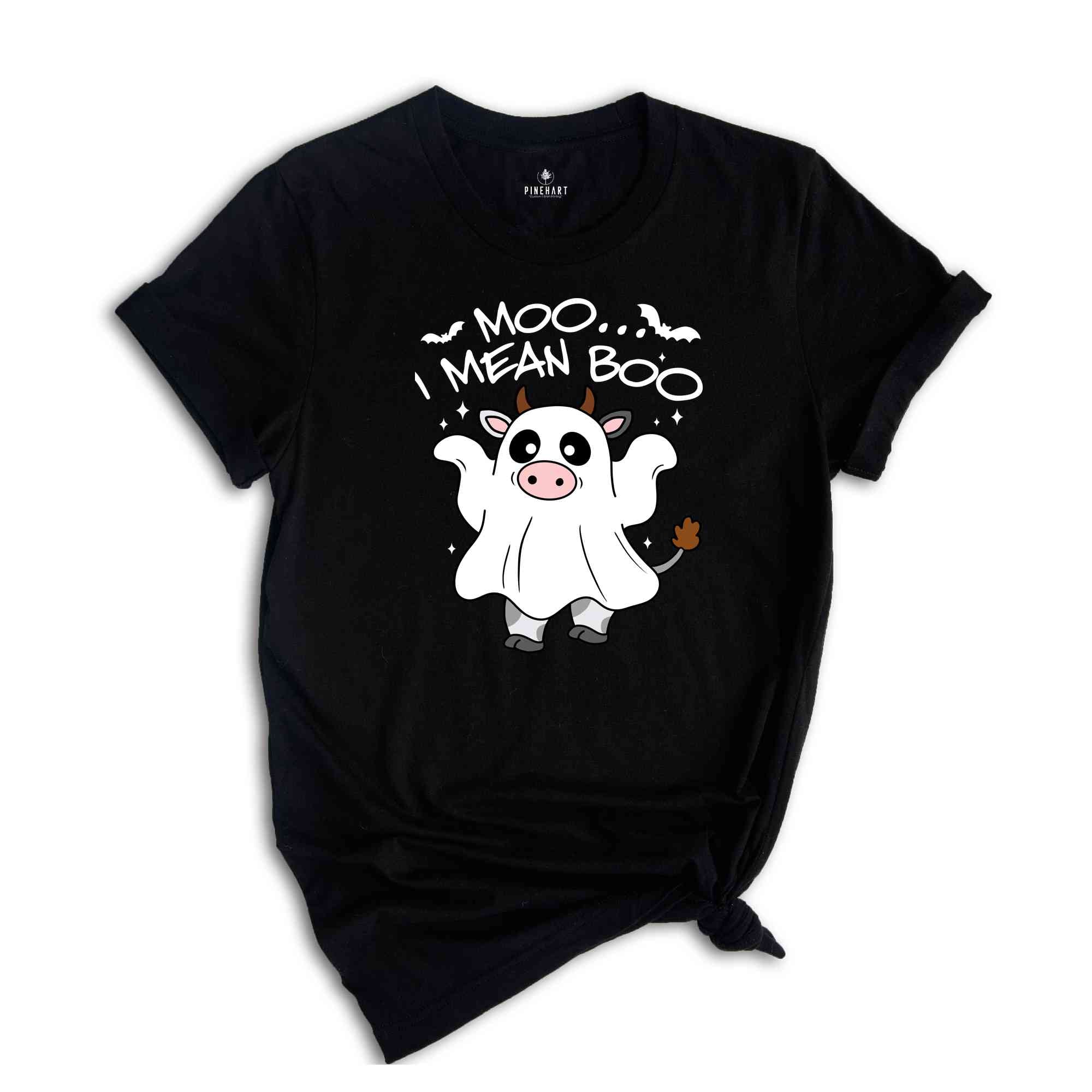 Moo I Mean Boo Shirt, Cute Cow Shirt, Funny Ghost Shirt, Halloween Shirt, Cute Halloween Shirt, Boo Shirt, Ghost Shirt, Spooky Season Shirt