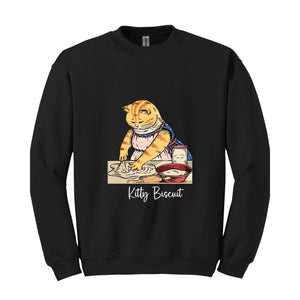 Kitty Biscuits Sweatshirt Cat Making Biscuits , Cat Sweatshirt , Cat Kneads Sweatshirt , Biscuits With Cat , Trendy Sweater