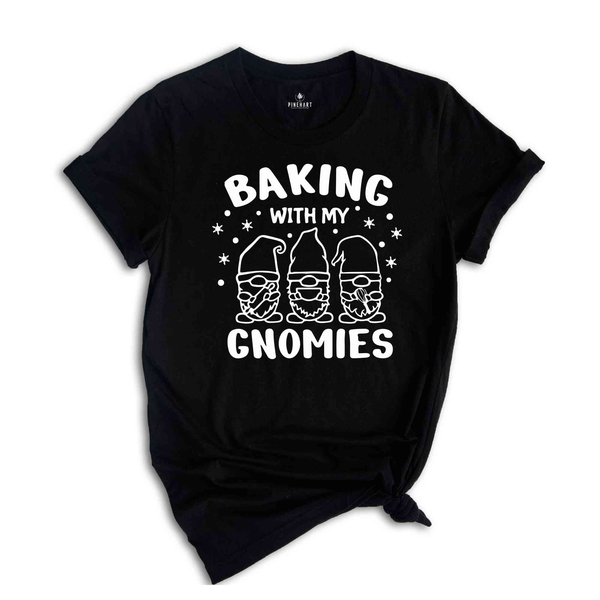 Baking With My Gnomes Shirt, Christmas Gnomes Shirt, Gift for Christmas, Christmas Gnomes Shirt, Baker Gnomes Shirt, Happy Christmas Shirt