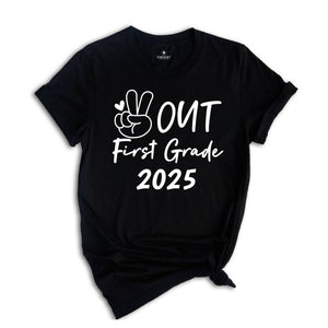 Peace Out First Grade 2025 Shirt, End Of The School Shirt, Last Day Of School Shirt, Kids Graduation Shirt, Tie Dye Shirt, 1st Grade Shirt