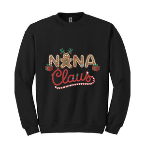 Nana Claus Sweatshirt, Nana Christmas Sweatshirt, Nana Sweat, Nana Christmas Sweater, Family Claus Sweatshirt