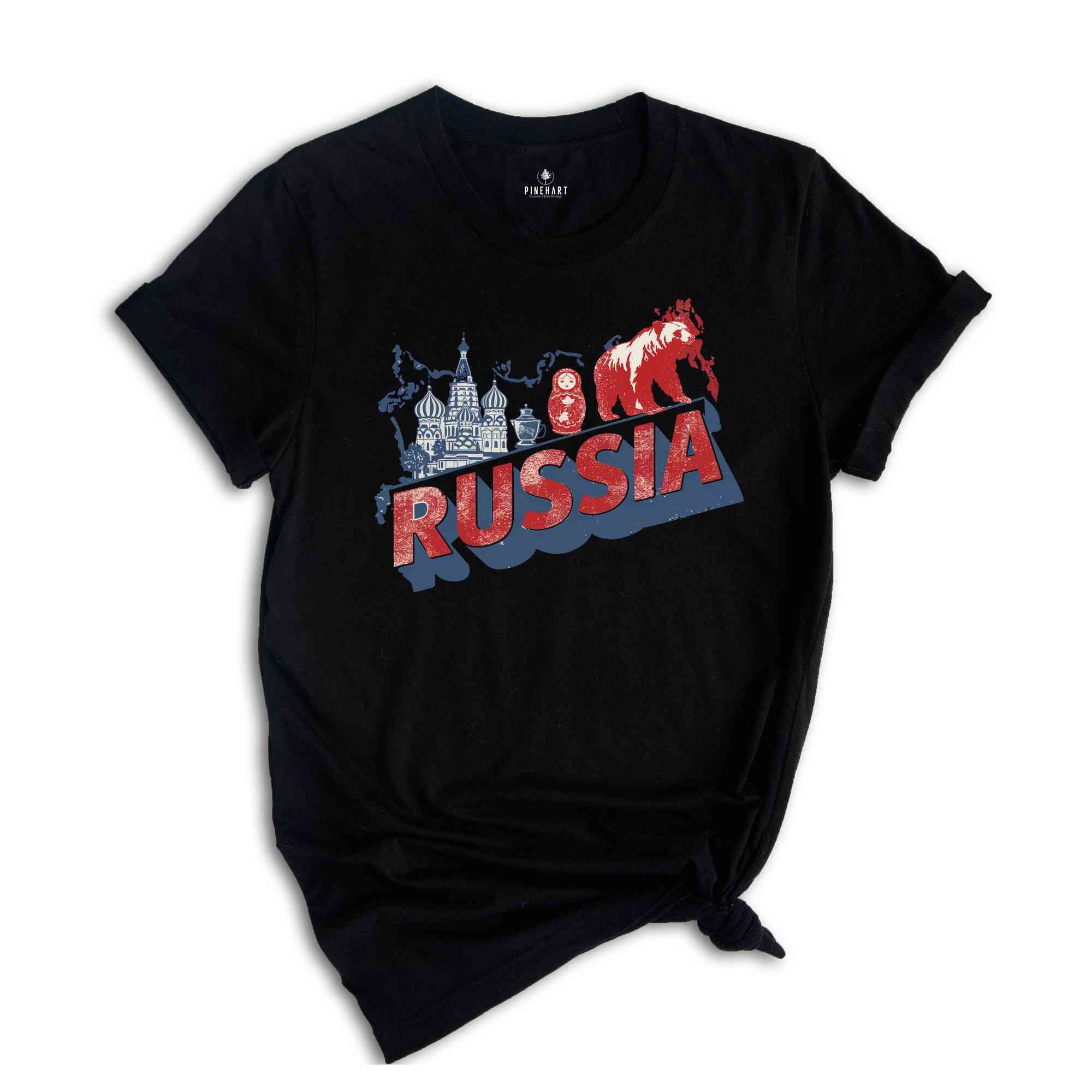 Retro Russia Shirt, Russia Travel Shirt, Country Travel Shirt, Shirt For Traveler, Travel Lover Gift, Travel Tee, Trip Shirt