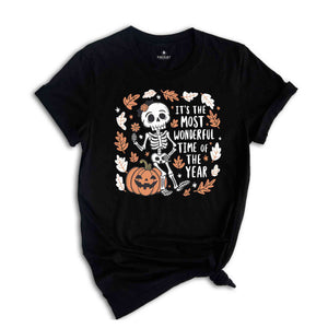 It's The Most Wonderful Time Of The Year Halloween Skeleton Shirt, Halloween Pumpkins Shirt, Halloween Shirt, Spooky Season Shirt