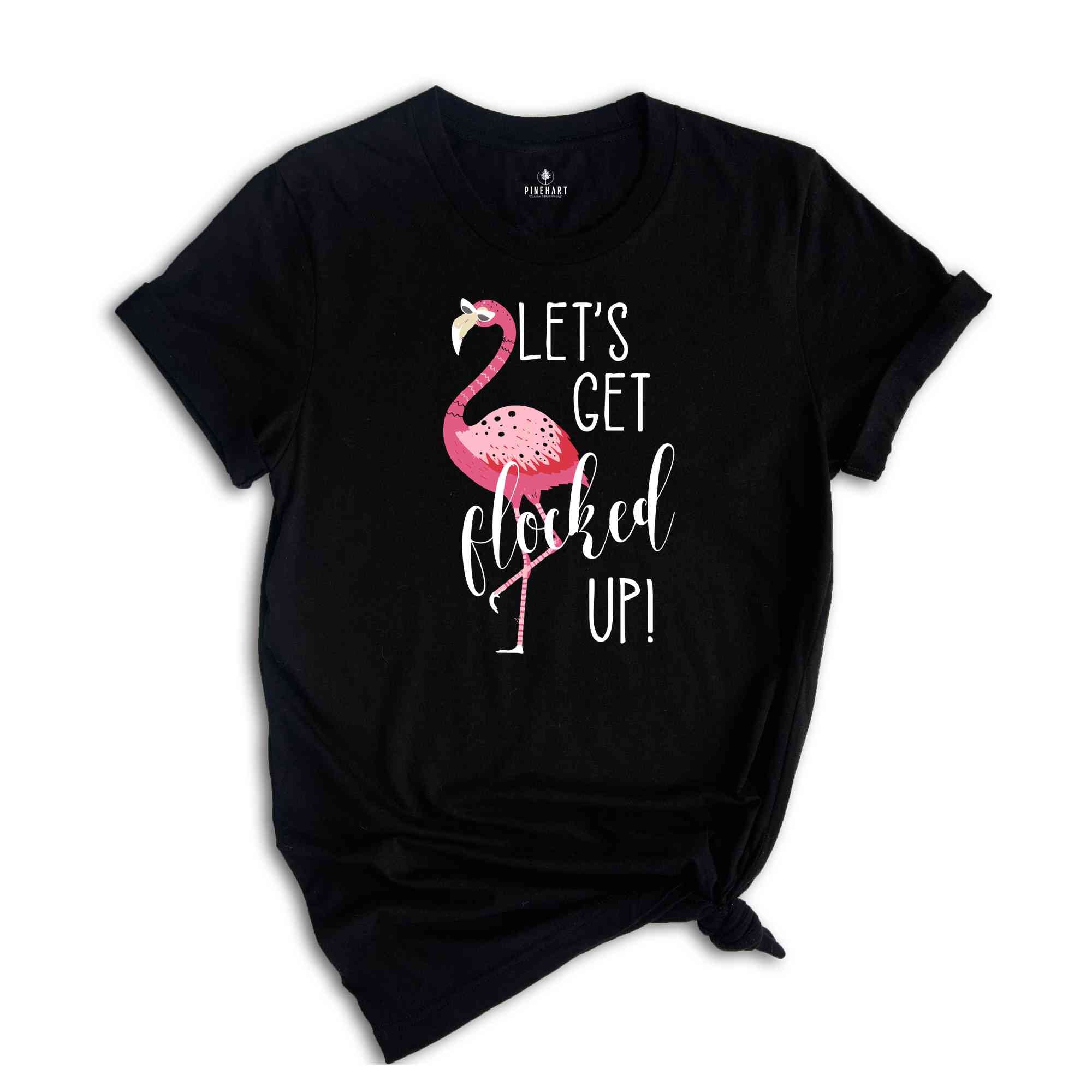 Summer T-Shirt, Flamingo Shirt, Summer Graphic Tees, Retro Shirt, Gift for Her, Summer Clothing, Shirt for Women, Flamingo Outfit