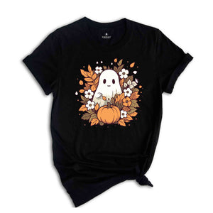 Retro Halloween Pumpkin Shirt, Vintage Floral Halloween Shirt, Retro Ghost Shirt, Vintage Ghost Shirt, Halloween Gifts