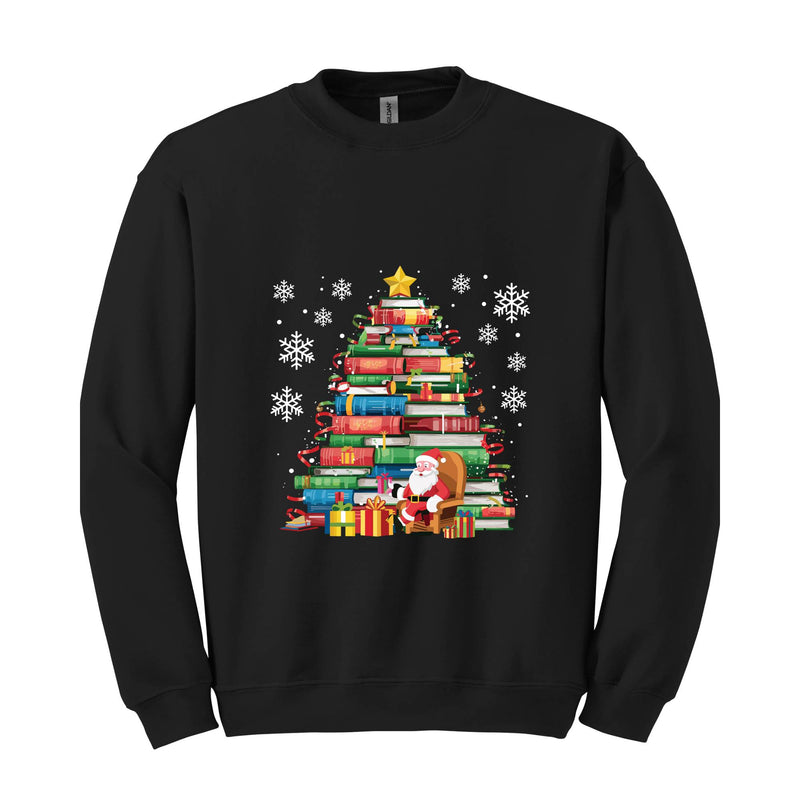 Merry Christmas Hoodie, Christmas Hoodies, Christmas Sweater, Christmas Family Matching Hoodie, Book Shelf Sweatshirt