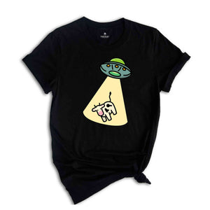 UFO Cow Abduction Shirt, Funny Ufo Shirt, Alien Abduction Shirt, Nerdy Gift, Cute Alien Shirt, Humorous Alien Shirt, Outer Space Gift