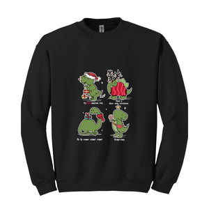 Christmas Dinosaur Sweatshirt, Dinosaur Sweathirt, Christmas Gifts, Dinosaur Lover Sweathirt, Fall Sweatshirt, Christmas Sweatshirt