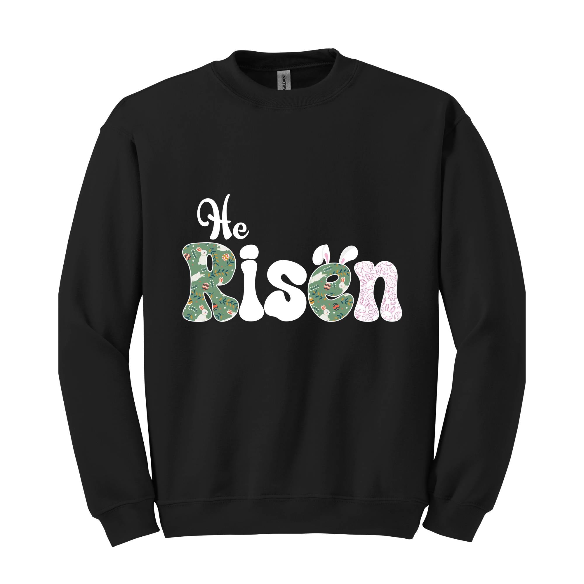 He Is Risen Easter Sweatshirt, Risen Sweatshirt, Easter Bible Verse Hoodie, Retro Easter Hoodie, Religious Sweatshirt, Christian Apparel