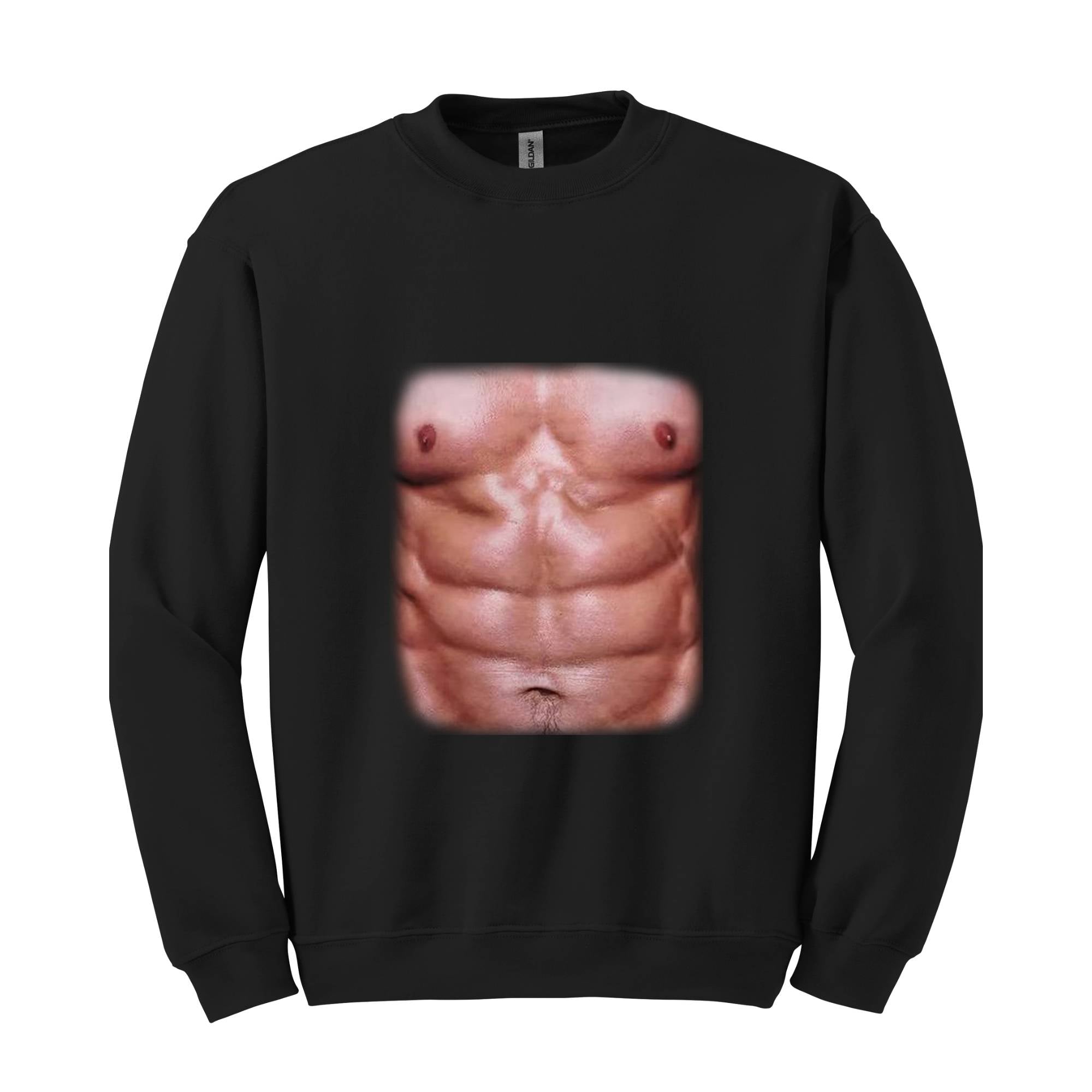 Chest Six Pack Muscles Sweatshirt, Bodybuilder , Funny Gym , Present Dad , Workout , Fitness Lover