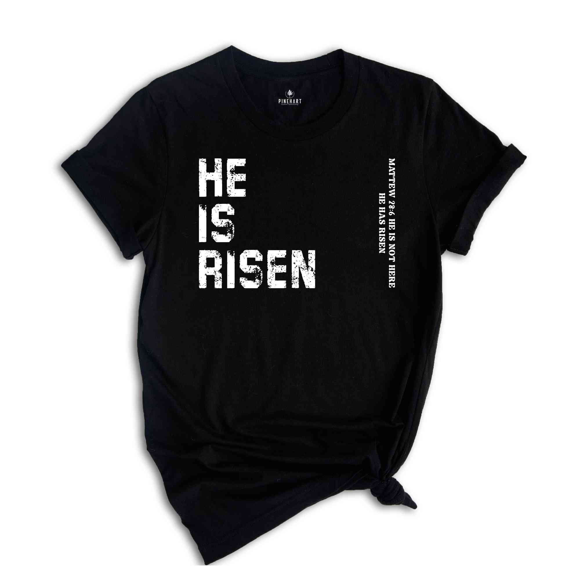 He Is Risen T-Shirt, Christian Easter Shirt, Christian Apparel, Easter Shirt, He Is Not Here He Has Risen Shirt