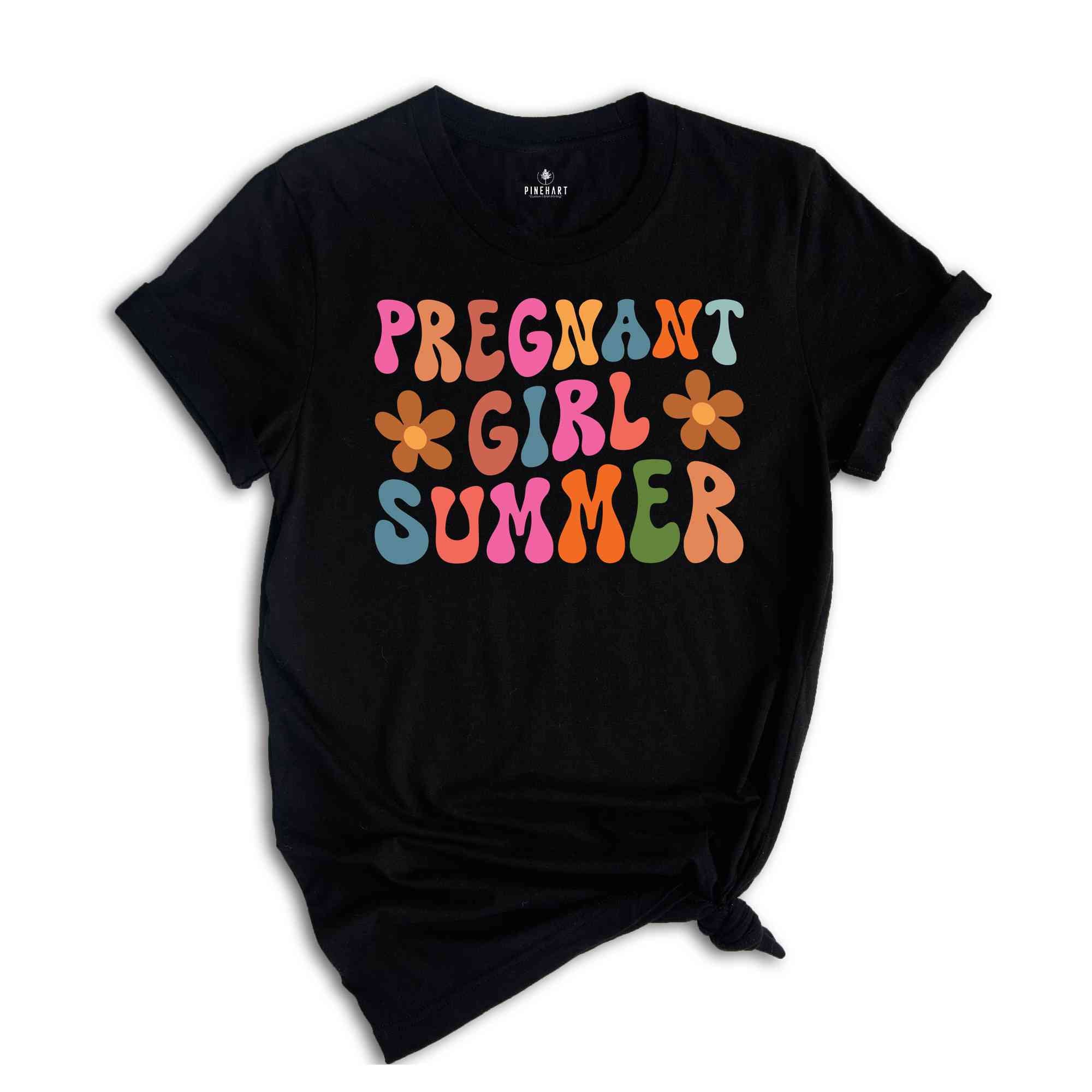 Pregnant Girl Summer Shirt, Cute Mom to Be Shirt, Pregnancy Reveal Shirt, Funny Mom Gift, New Mom Shirt, Baby Announcement Shirt