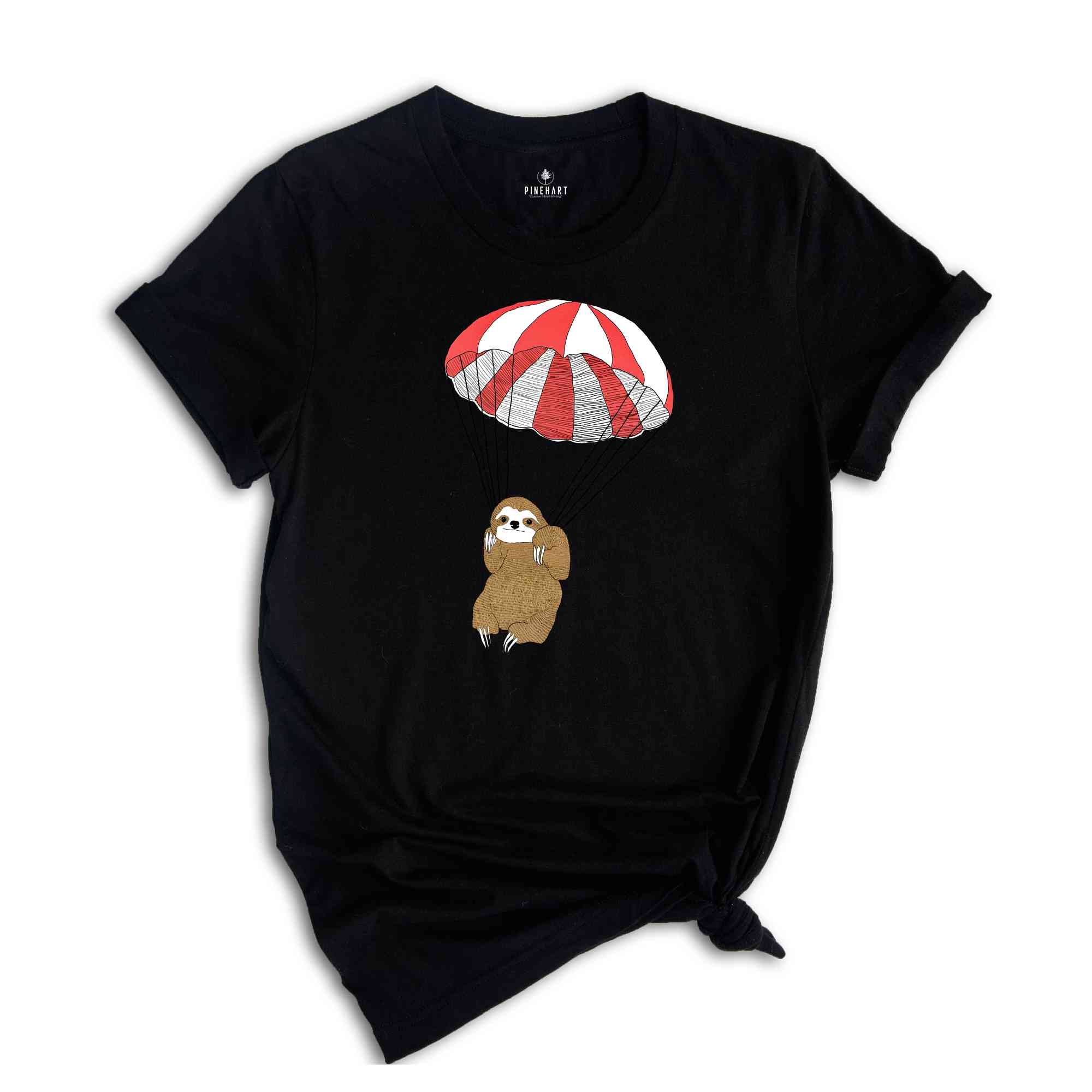 Parachuting Sloth Shirt, Funny Sloth Shirt, Sloth Goose Shirt, Girlfriend Shirt, Sloth Lover Shirt, Funny Sarcasm