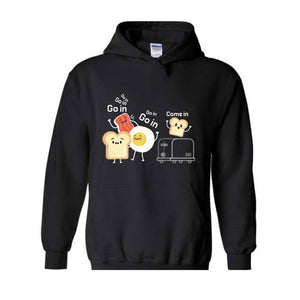 Funny Sweater, Go in Sweater, Funny Toast with Toaster, Trendy Sweater, Toast with Egg Sweater, Sarcastic Sweater