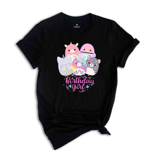 Birthday Squish Shirt, Cute Teenage Birthday, Birthday Girl Gift , 10Th Birthday, Squish Squad Shirt, Cute Squishmallow Shirt