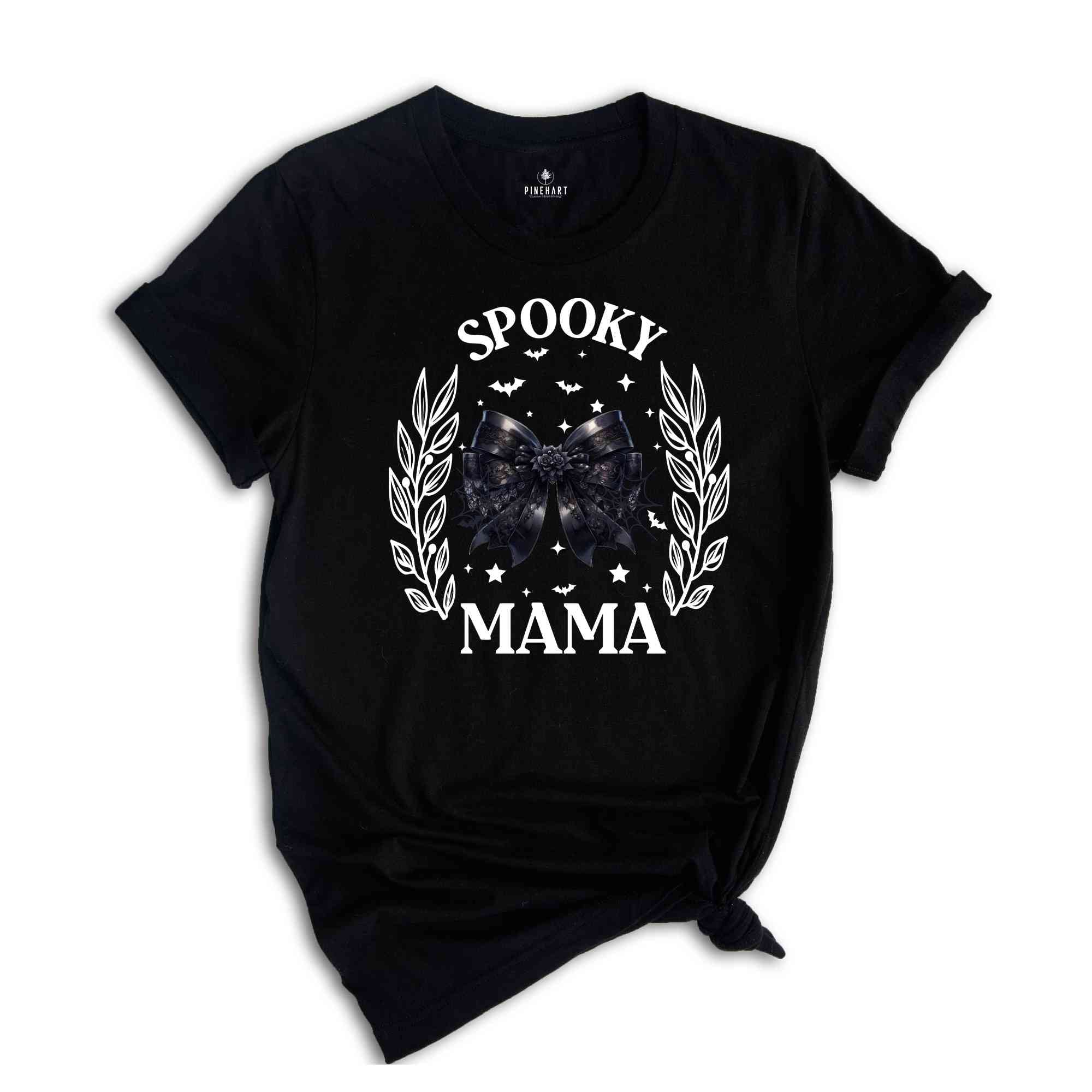 Halloween Mommy and Me Shirt, Spooky Mama Mini Shirt, Kids Halloween Shirt, Mother and Daughter, Dark Coquette Halloween Mom Shirt