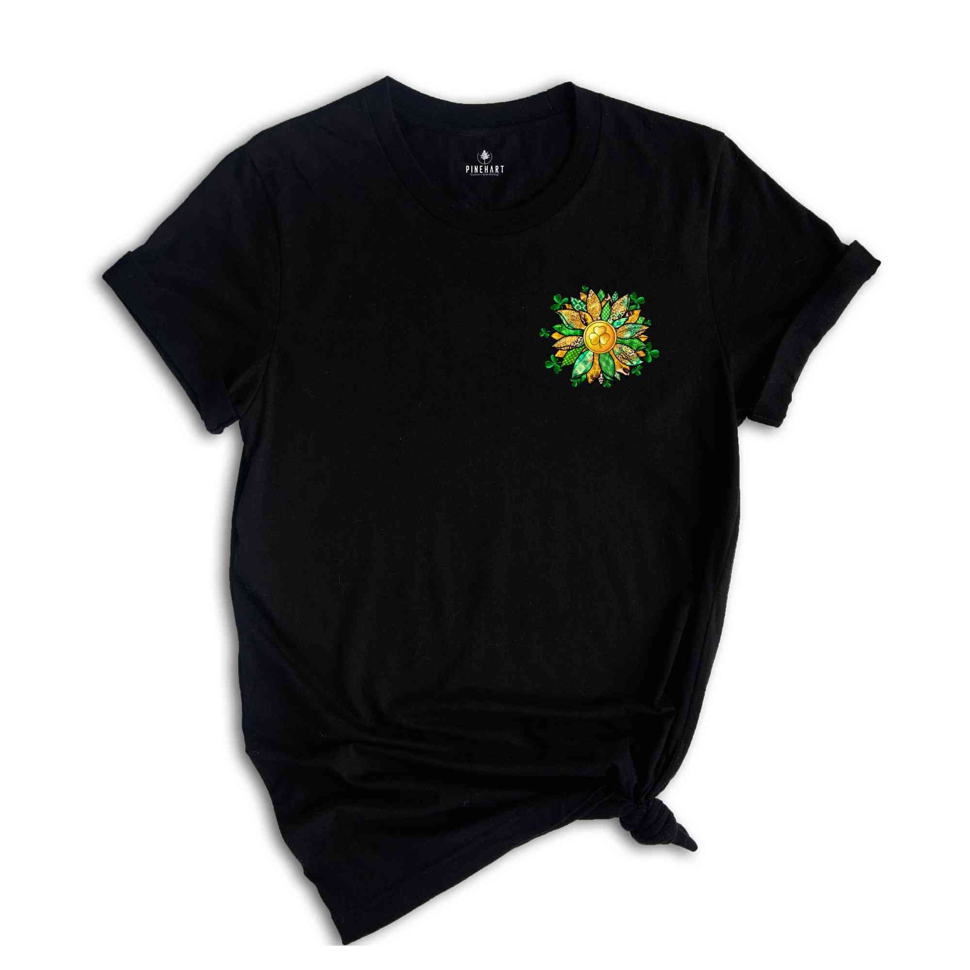 Shamrock Sunflower T-Shirt, Saint Patrick's Day T-Shirt, Funny Saint Patrick's Day Shirt, Shamrock Shirt, Sunflower Shirt