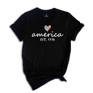 America Est.1776 Shirt, USA Shirt, Retro America Shirt, Independence Day Shirt, 4th Of July Shirt, 4th Of July Gift, Patriotic Shirt