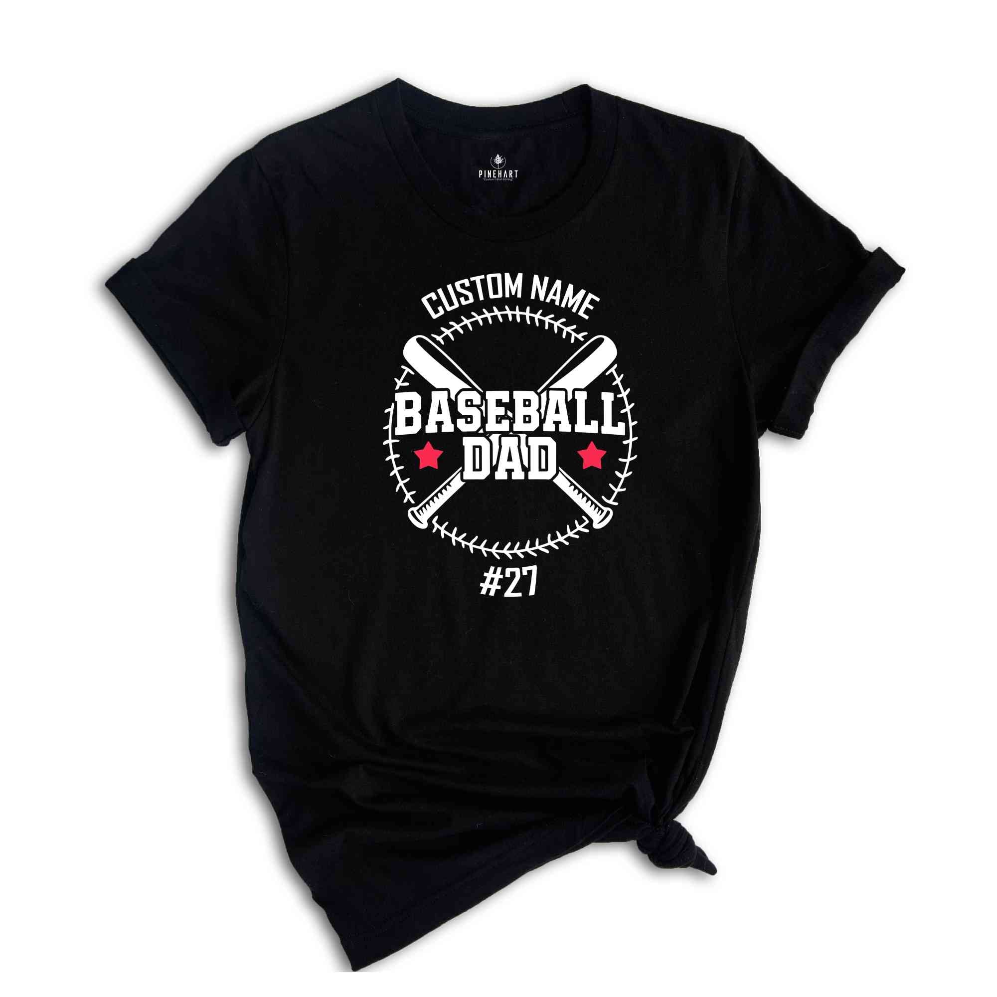 Custom Baseball Dad Shirt, Custom Baseball Jersey Shirt, Personalized Father's Day Gifts, Baseball Shirt For Men, Daddy Shirt