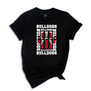 Stacked Bulldogs Paw, Bulldogs Mascot Shirt, Bulldogs Lover Shirt, Bulldogs Cheer Tee, School Spirit Shirt, Bulldogs School Team Shirt,