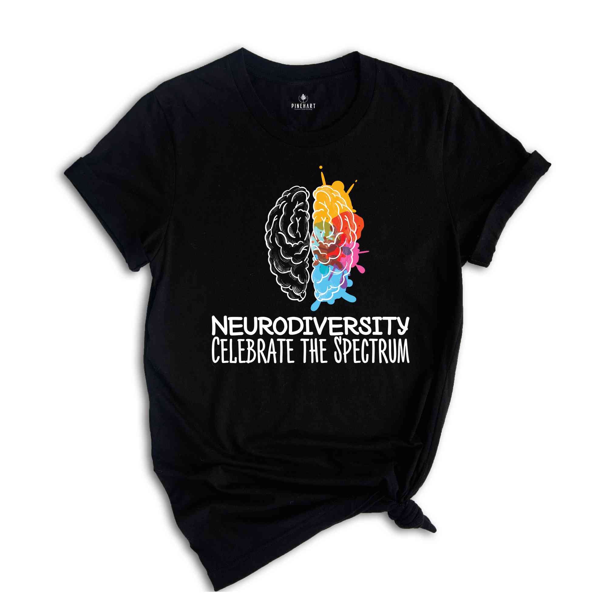 Neurodiversity Celebrate The Spectrum Shirt, Brain Autism Shirt, Neurodiversity Shirt, Autism Awareness Shirt, Autism Support Shirt