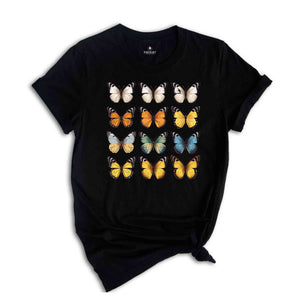 Butterfly Shirt, Butterflies Tee, Vintage Shirt, Minimalist T-Shirt, Tee Floral Shirt, Retro Butterflies Shirt, Nature Lover Shirt