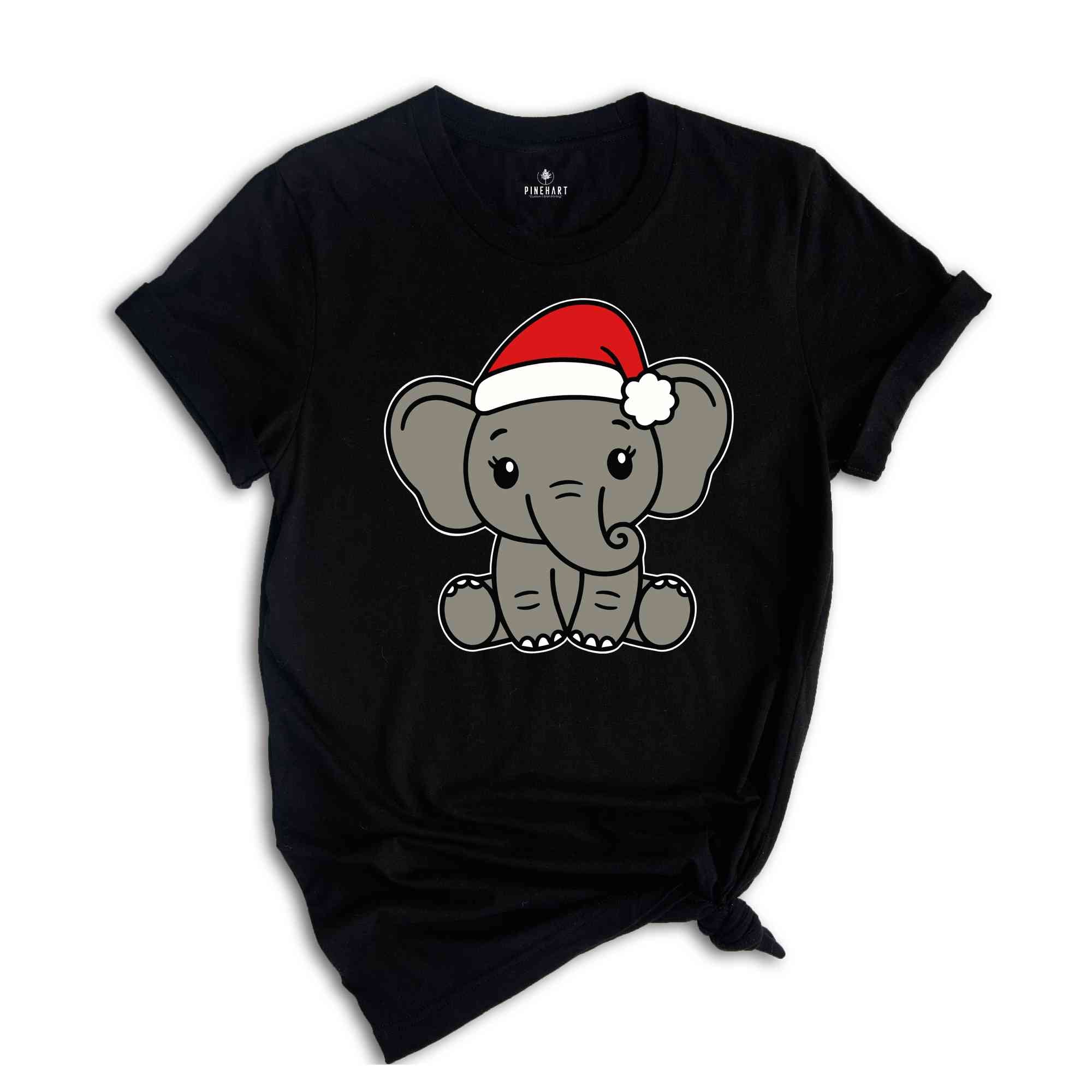 Christmas Animal Tee, Christmas Elephant, Funny Animal Shirt, Elephant Tee, Christmas Gift, Christmas Pajama, Funny Christmas Tee