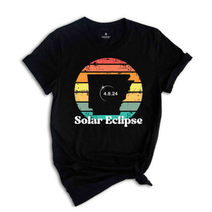 Arkansas Solar Eclipse T-Shirt, April 8 2024 Solar Eclipse, Total Solar Eclipse Apparel, Solar Eclipse Shirt