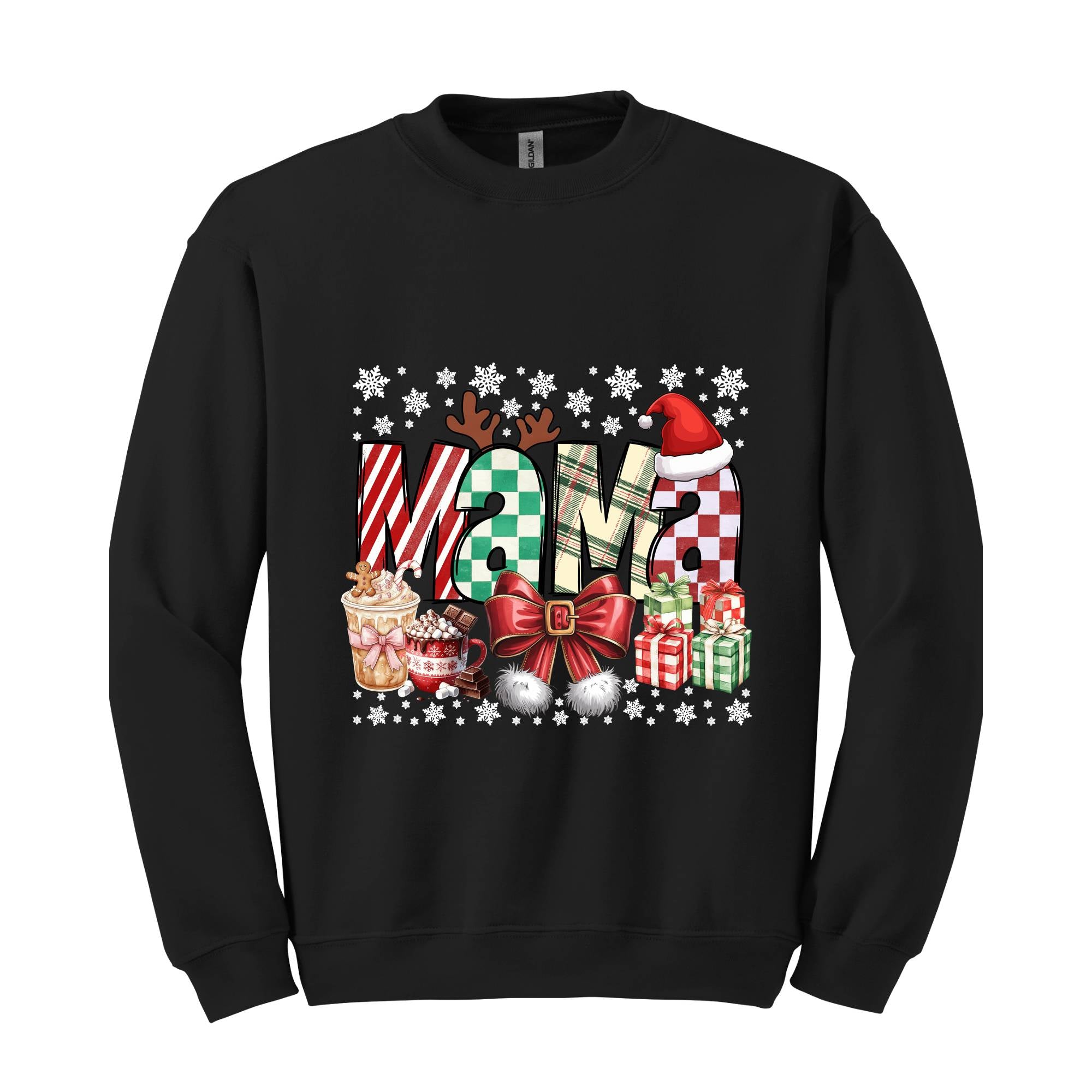 Christmas Mama Sweatshirt, Mama Sweater, Mama Announcement Tee, Mama Claus Shirts, Christmas Mama Reveal Gift, Mama Grammy Shirt