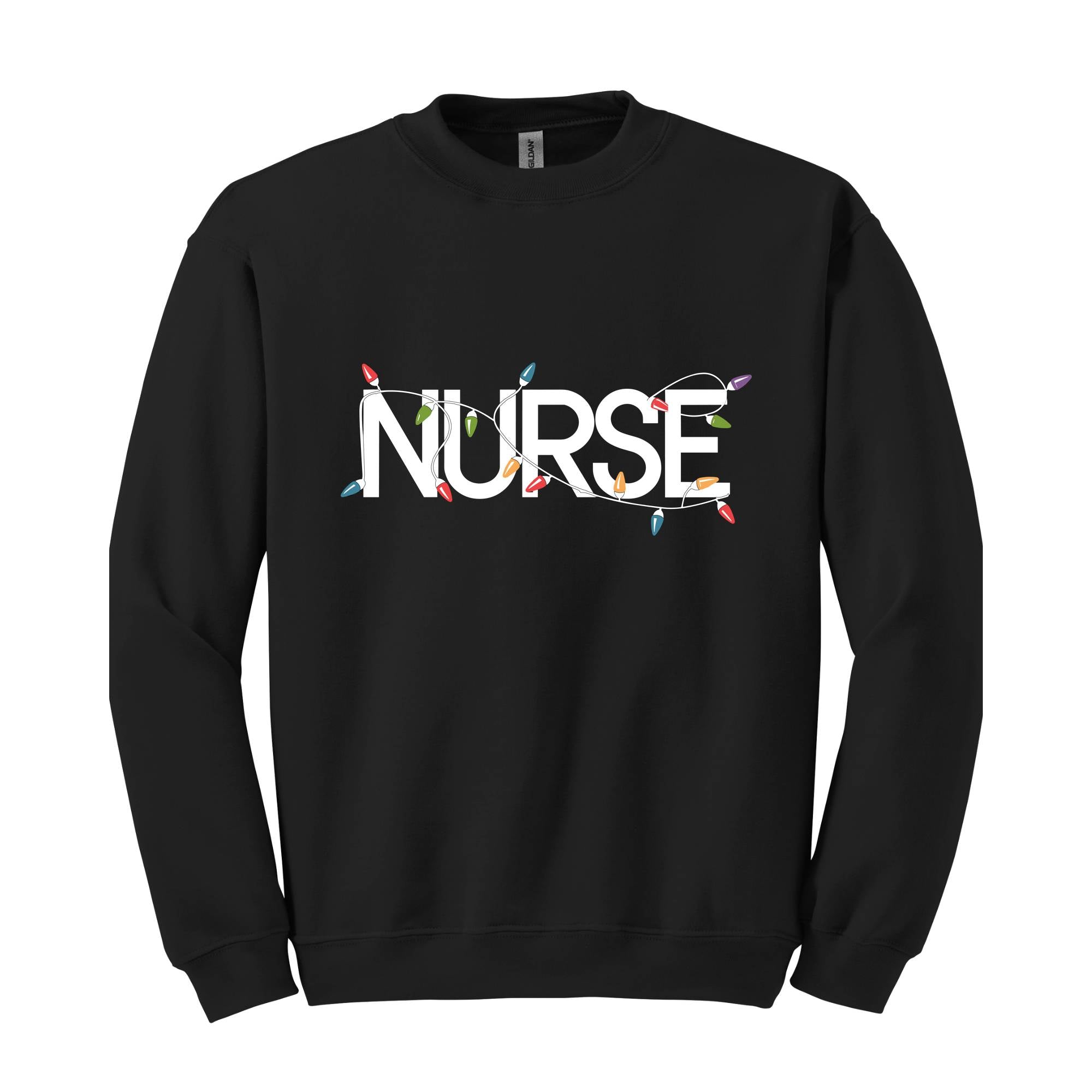 Christmas Nurse Sweatshirt, Christmas Nursing Hoodie, Nurse Life Hoodie, School Nurse Hoodie, Christmas Light Hoodie, Nurse Crew Tee