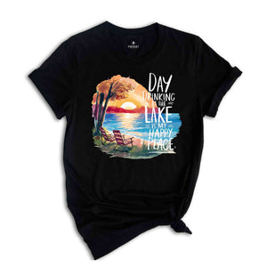 Day Drinking On The Lake Is My Happy Place, Day Drinking Shirt, Lake Shirt, Cute Camping Shirt, Nature Lover Shirt, Funny Drinking Shirt