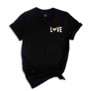 Love Shirt, Pride Month Shirt, LGBTQ+ Shirt, Equality Shirt, Rainbow Flag, Lgbt Pride Shirt, Queer Shirts