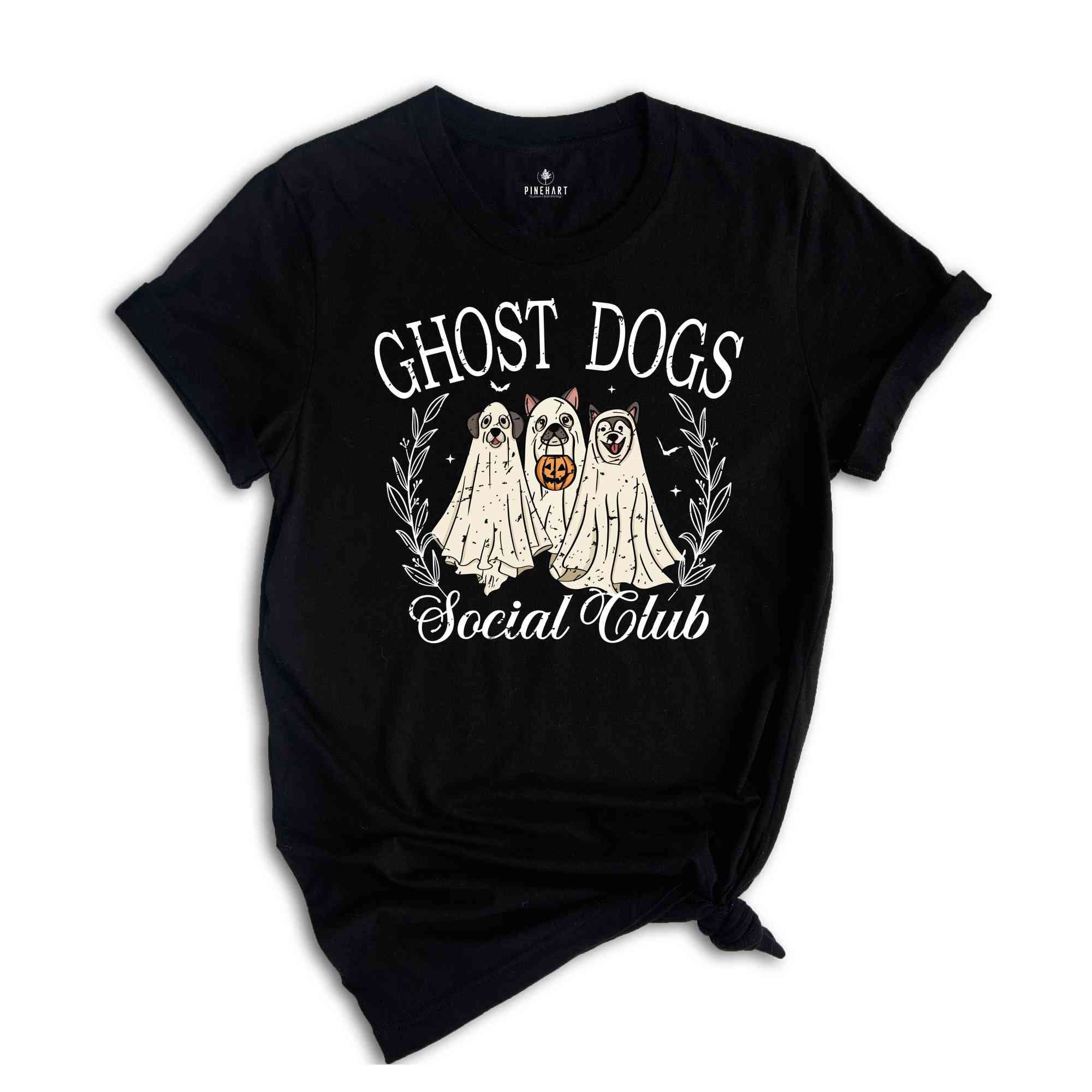 Ghost Dogs Social Club Shirt, Halloween Dog Shirt, Retro Dog Shirt, Retro Halloween Shirt, Dog Social Club Shirt